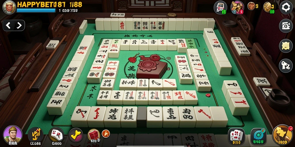 Screenshot gameplay <strong>HAPPYBET188</strong> menampilkan momen menegangkan saat menyelesaikan level Mahjong.