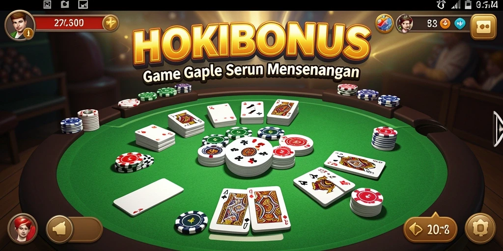 Tampilan gameplay Gaple yang menarik di HOKIBONUS.