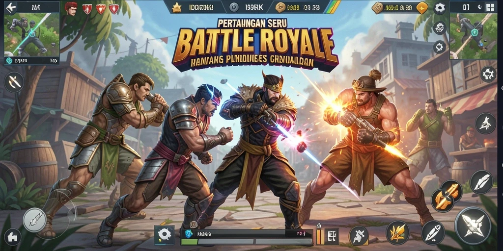 Gameplay seru IDROK dalam pertarungan Battle Royale.