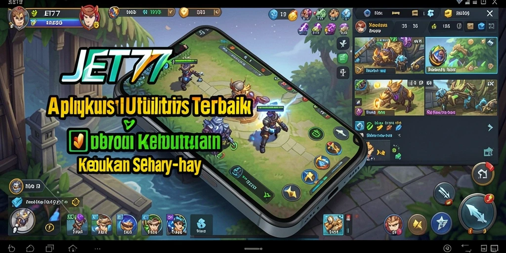 Screenshot utama JET77 menampilkan antarmuka aplikasi Utility yang intuitif.