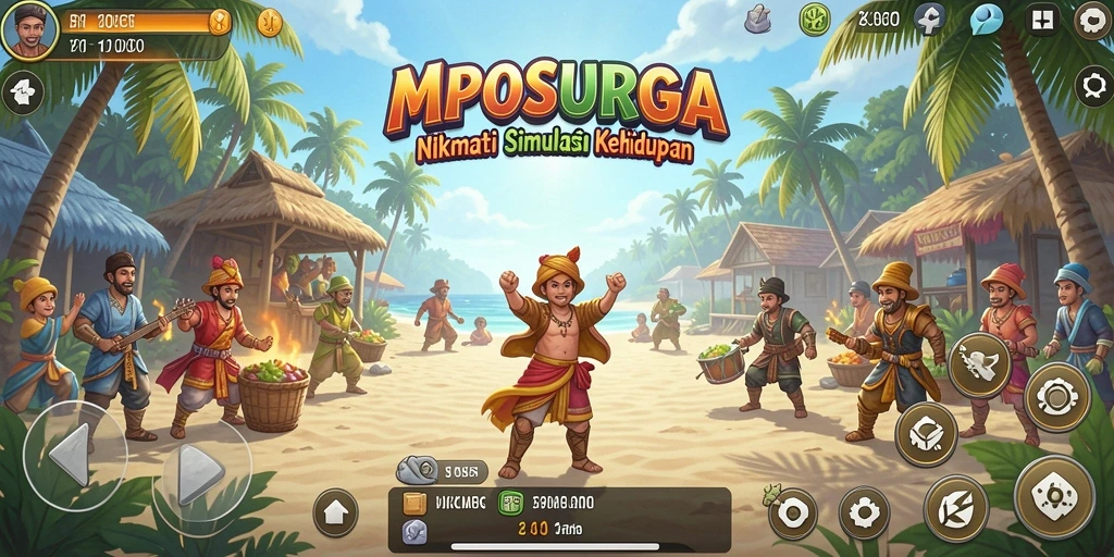 Tampilan gameplay MPOSURGA dengan aktivitas simulasi yang seru.