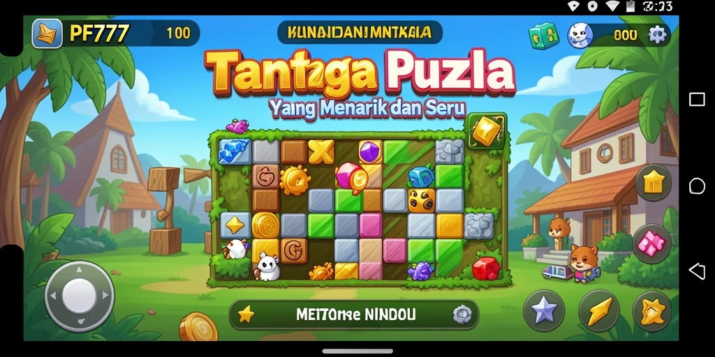 Tampilan gameplay PF777 dengan berbagai teka-teki yang menantang.