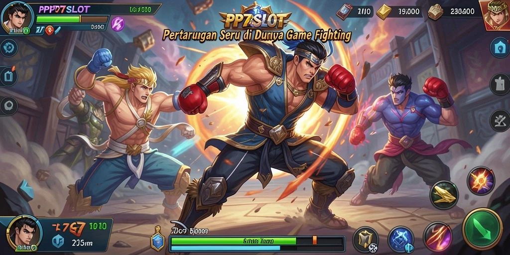 Tangkapan layar aksi mendebarkan dalam PP7SLOT yang memperlihatkan gameplay Fighting.
