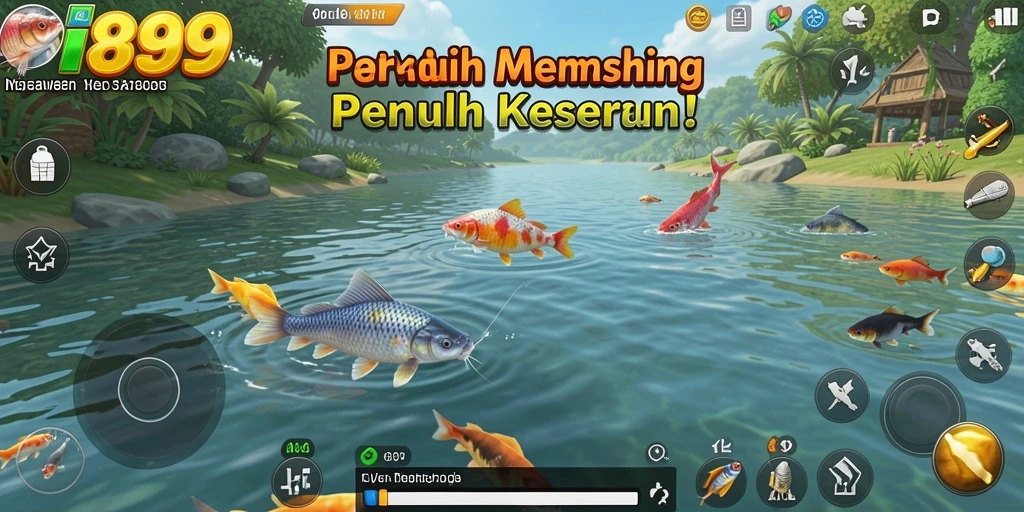 Tampilan menawan dari gameplay RI889 yang menampilkan aksi memancing.