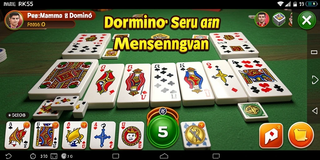 Tampilan gameplay menegangkan dari RK55 yang penuh aksi domino.