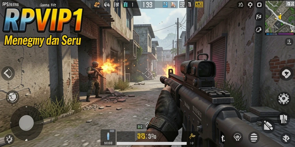 Tampilan gameplay FPS yang mendebarkan di RPVIP1.