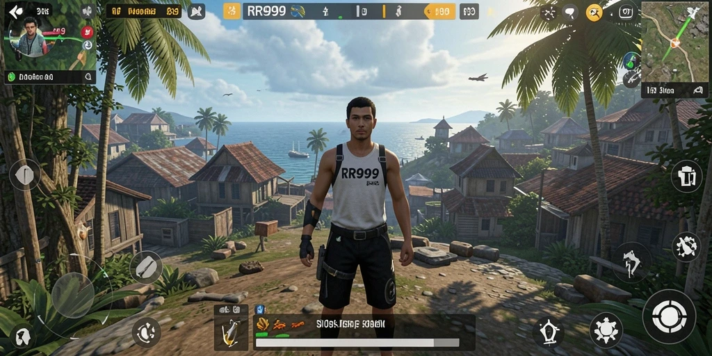 Screenshot gameplay RR999 yang menunjukkan dunia simulasi yang kaya dan interaktif.
