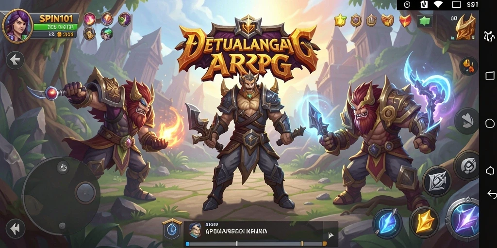 Tampilan gameplay ARPG yang mendebarkan dari SPIN101.