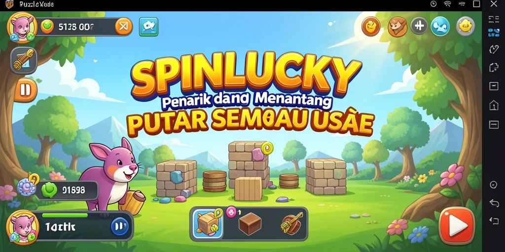 Tampilan gameplay SPINLUCKY yang seru dan menantang.