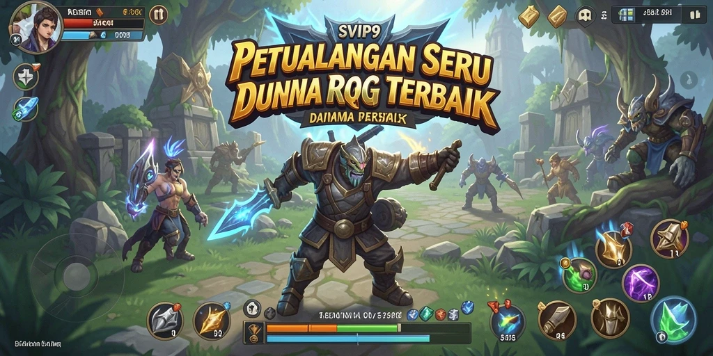 Tampilan aksi seru dalam gameplay RPG SVIP9 yang menantang.